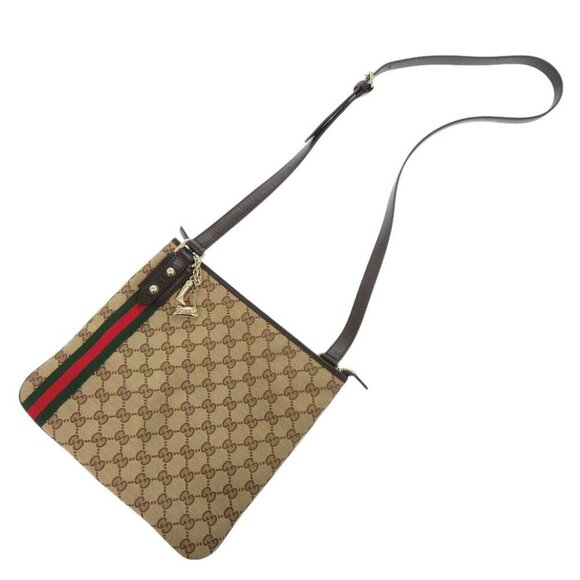 GUCCI Authentic Cream Canvas Shoulder Bag - Picture 8 of 9